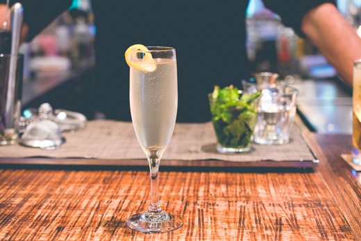Pear and Vanilla Champagne Cocktail