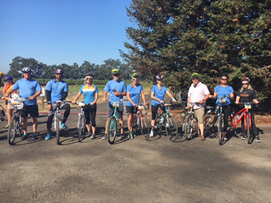 Photo of the Breathless Team Riding in the Tour de Fox