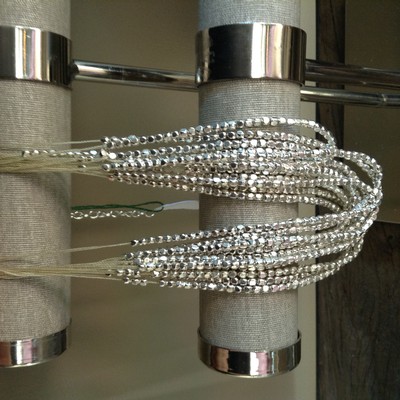 Multi Strand Bead necklace Silver