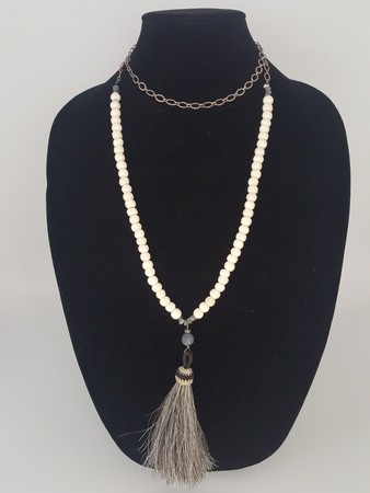 Beaded horse tassel necklace