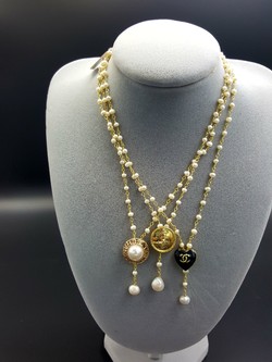 Chanel Button Necklace L