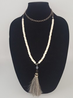 Beaded horse tassel necklace