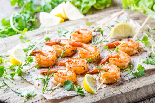 Penny's Grilled Shrimp and Arugula Salad