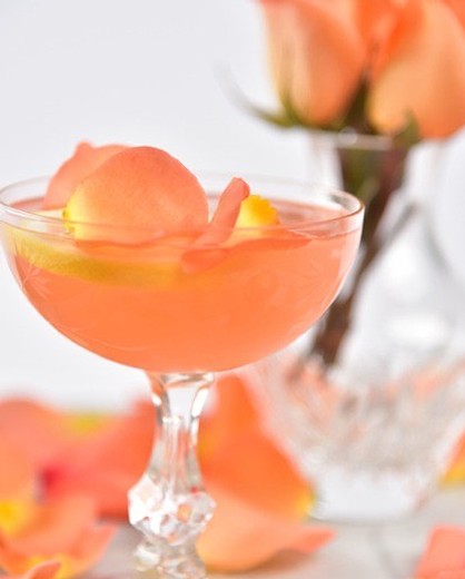 Breathless Brut Rosé in a Coupe